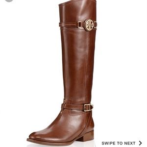 Tory Burch Calista Riding Boots (Almond)